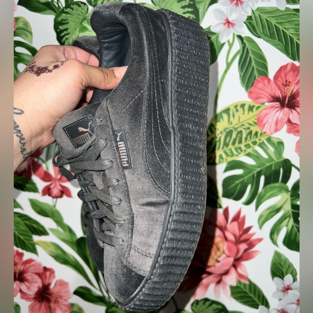 Fenty Velvet creeper in Glacier Gray.